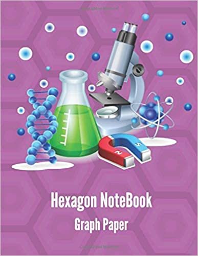 Hexagon Graph Paper: Small Hexagons 1/4 inch, 8.5 x 11 Inches Hexagonal Graph Paper Notebooks, 100 Pages - Lab Chemistry, Notebook for Science, ... Journal.(Radiand Orchid Violet Cover)