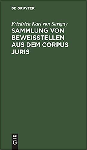 Sammlung von Beweisstellen aus dem Corpus juris indir