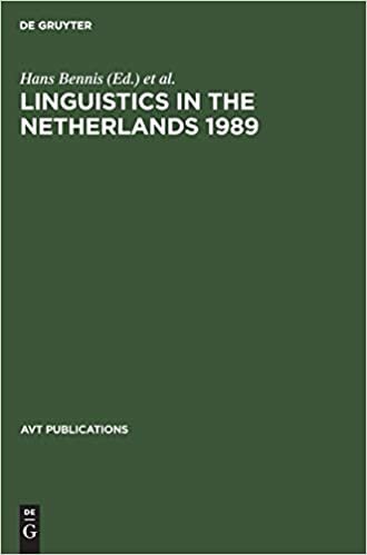 Linguistics in the Netherlands 1989 (AVT Publications)