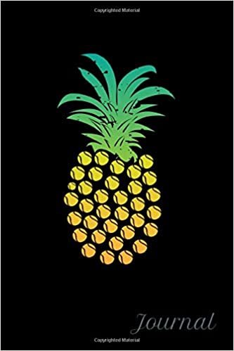Journal: Pineapple Fruit, Softball Players - 120 Lined Pages Journal, 6 x 9 inches, White Paper, Matte Finished Soft Cover