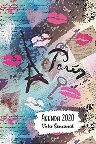Agenda 2020 Vista Semanal: 12 Meses Programacion Semanal Calendario en Espanol Diseno Arte de París