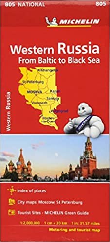 Western Russia - Michelin National Map 805: Map (Michelin National Maps)