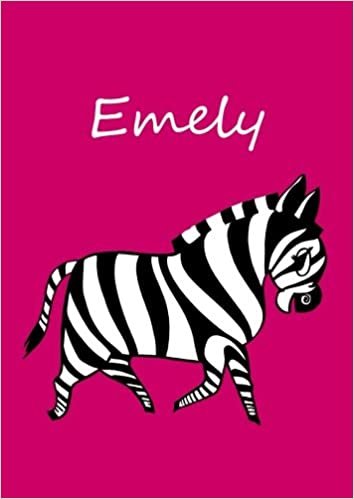 Malbuch / Notizbuch / Tagebuch - Emely: DIN A4 - blanko - Zebra