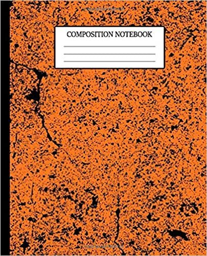 Composition Notebook: Notebook Writing Journal Orange Grunge 100+ Pages of 7.5 x 9.25 in Ruled Lined Paper for Notes Workbook for Students s Kids for Home School College
