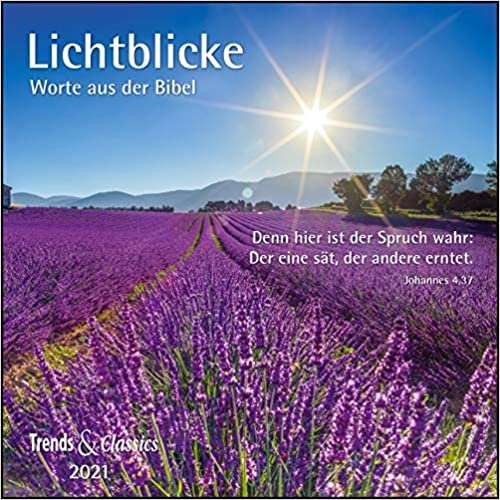 Lichtblicke 2021 - Broschürenkalender - Wandkalender - mit herausnehmbarem Poster und Bibelzitaten - Format 30 x 30 cm: Worte aus der Bibel