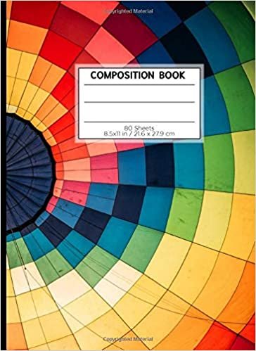COMPOSITION BOOK 80 SHEETS 8.5x11 in / 21.6 x 27.9 cm: A4 Lined Ruled White Rimmed Notebook | "Balloon" | Workbook for Teens Kids Students Boys | Writing Notes School College | Grammar | Languages