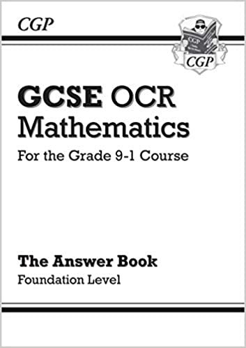 GCSE Maths OCR Answers for Workbook: Foundation - for the Grade 9-1 Course (CGP GCSE Maths 9-1 Revision)