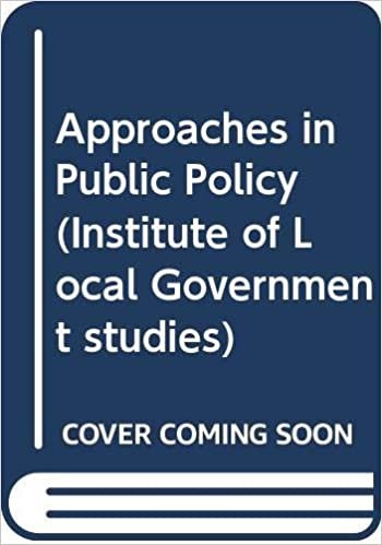 Approaches in Public Policy (Institute of Local Government studies)