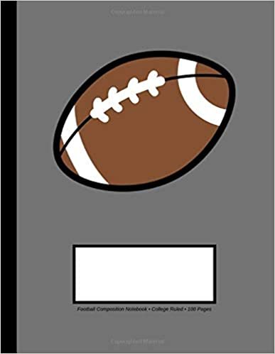 Football Composition Notebook: College Ruled, 100 Pages, One Subject Daily Journal Notebook, (Large, 8.5 x 11 in.)