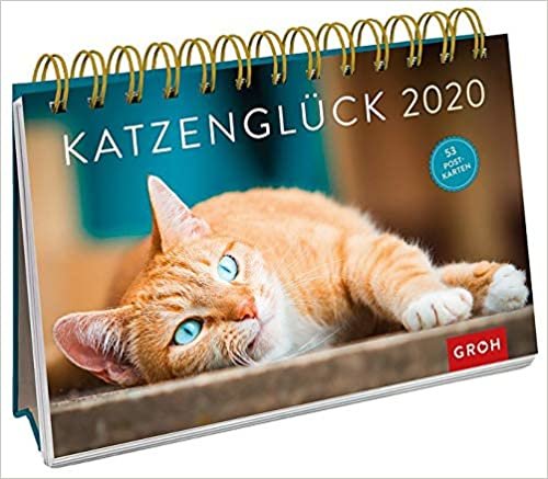 Katzenglück 2020: Postkarten-Kalender mit separatem Wochenka indir