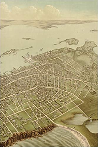 1878 Bird's Eye View Map of Newport, Rhode Island - A Poetose Notebook / Journal / Diary (50 pages/25 sheets) (Poetose Notebooks)