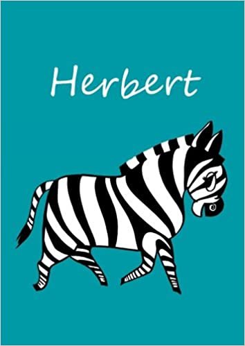 Malbuch / Notizbuch / Tagebuch - Herbert: DIN A4 - blanko - Zebra