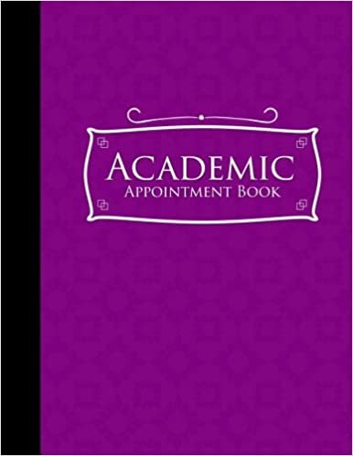 Academic Appointment Book: 2 Columns Appointment Organizer, Client Appointment Book, Scheduling Appointment Calendar, Purple Cover: Volume 54