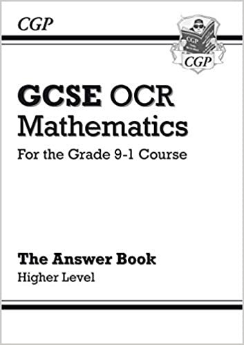 GCSE Maths OCR Answers for Workbook: Higher - for the Grade 9-1 Course (CGP GCSE Maths 9-1 Revision) indir