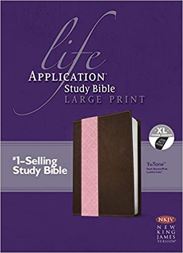 NKJV Life Application Study Bible Large Print Dark Brown/Pink Indexed