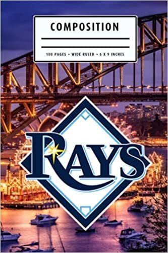 Composition: Tampa Bay Rays Camping Trip Planner Notebook Wide Ruled at 6 x 9 Inches | Christmas, Thankgiving Gift Ideas | Baseball Notebook #29