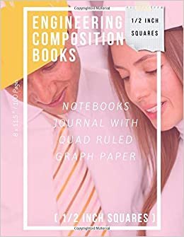 Engineering Composition Books Notebooks Journal With Quad Ruled Graph Paper ( 1/2 Inch Squares ): Thick 100 Sheets 8.5x11 Large Box Elementary Squared Grid Graphing Notebook Writing For Math 5 Star indir