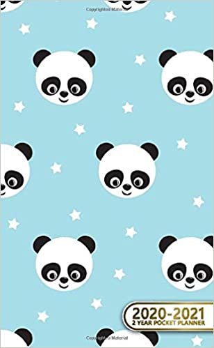 2020-2021 2 Year Pocket Planner: Cute Two-Year (24 Months) Monthly Pocket Planner & Agenda | 2 Year Organizer with Phone Book, Password Log & Notebook | Nifty Panda Bear & Stars Print
