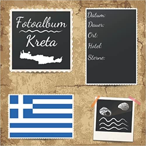 Fotoalbum Kreta: Erinnerungsalbum zum Einkleben von Urlaubsfotos - Ein Fotobuch für die schönsten Urlaubsmomente - Urlaub in Griechenland - 110 Seiten (Blanko) 21cm x 21cm