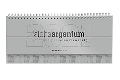 Tisch-Querkalender alpha argentum 2021