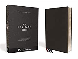 NIV, Heritage Bible, Deluxe Single-Column, Premium Goatskin Leather, Black, Premier Collection, Comfort Print