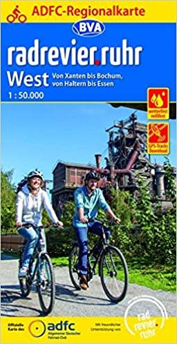 ADFC-Regionalkarte radrevier.ruhr West, 1:50.000, reiß- und wetterfest, GPS-Tracks Download: Von Xanten bis Bochum, von Haltern bis Essen (ADFC-Regionalkarte 1:50000) indir