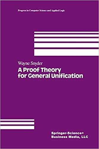 A Proof Theory for General Unification (Progress in Computer Science and Applied Logic)