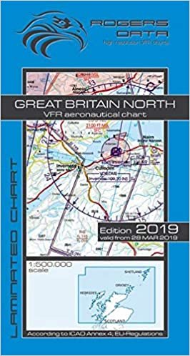 Great Britain North Rogers Data VFR Luftfahrtkarte 500k: England Nord VFR Luftfahrtkarte – ICAO Karte, Maßstab 1:500.000 indir