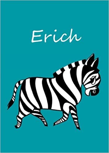 Malbuch / Notizbuch / Tagebuch - Erich: DIN A4 - blanko - Zebra indir