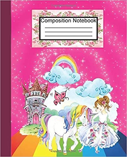 Composition Notebook: Blank Lined Composition Notebook Journal for School, Writing, Notes, Wide Ruled - 7.5 x 9.25 inches/110 blank wide lined white pages ! (Magical Unicorn, Band 2)