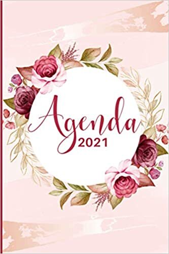 Agenda 2021: settimanale, italiano, gennaio - dicembre 2021, dimensioni 15x23cm, modello copertina dell'floreale fiore | rubrica giornaliera e con ... Pratica e Completa per Organizzare