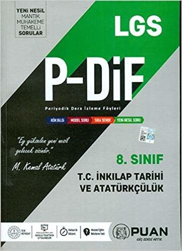 8. Sınıf LGS T.C. İnkılap Tarihi ve Atatürkçülük P-DİF Konu Anlatım Föyleri