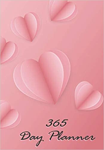 Day Planner for woman, student , teacher 365 day: Planner in everyday for Goal in your life Paper heart design
