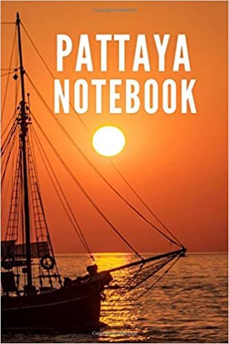 Pattaya Notebook: Thailand Night Beach City Tourist Travel Guide, Blank Lined Ruled Writing Notebook 108 Pages 6x9 inches