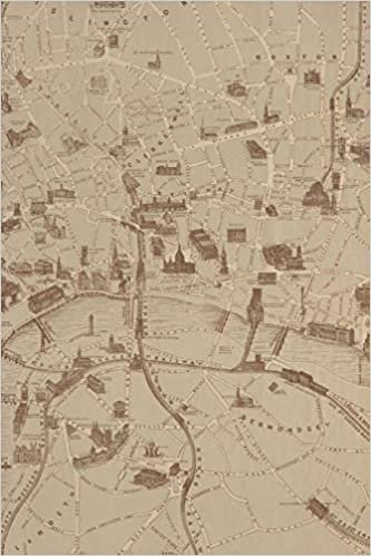 1877 Map of London - A Poetose Notebook / Journal / Diary (50 pages/25 sheets) (Poetose Notebooks) indir
