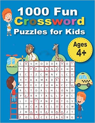 1000 Fun Crossword Puzzles for Kids: First Children Crossword Puzzle Book for Kids Age 4, 5, 6, 7, 8, 9 and 10 and for 3rd graders | Kids Crosswords (Easy Word Learning Activities for Kids) indir