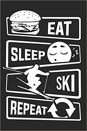 Eat Sleep Ski Repeat: Graph Paper 5x5 Notebook for People who like Humor Sarcasm