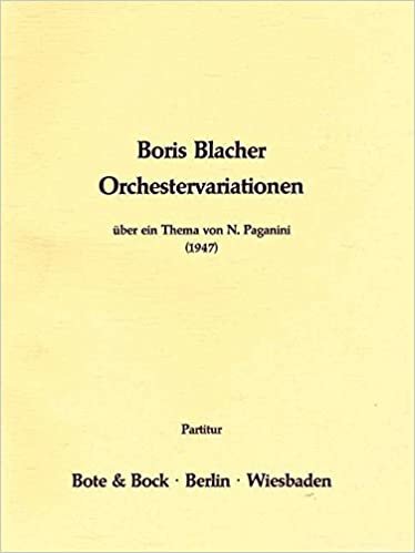 Orchestervariationen: über ein Thema von Niccolo Paganini. Orchester. Partitur.