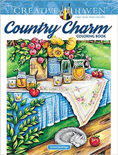 Creative Haven Country Charm Coloring Book (Adult Coloring) (Creative Haven Coloring Books) indir