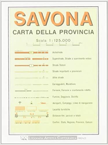 Savona Provincial Road Map (1:125, 000)