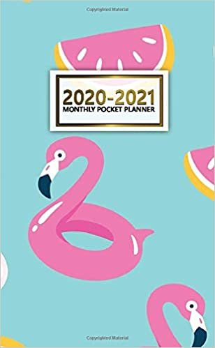 2020-2021 Monthly Pocket Planner: 2 Year Pocket Monthly Organizer & Calendar | Cute Two-Year (24 months) Agenda With Phone Book, Password Log and Notebook | Funky Cartoon Flamingo Print