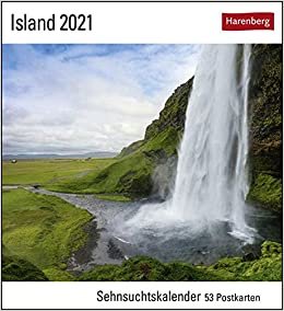 Island 2021: Sehnsuchtskalender, 53 Postkarten indir