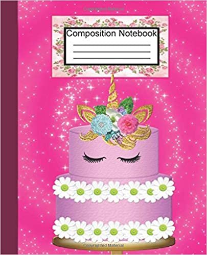Composition Notebook: Blank Lined Composition Notebook Journal for School, Writing, Notes, Wide Ruled - 7.5 x 9.25 inches/110 blank wide lined white pages !! (Magical Unicorn, Band 4)