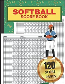 Softball Score Sheets: 120 Large Score Pads for Scorekeeping. Baseball/Softball Score Record Notebook. 8.5x11 inches