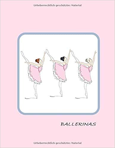 Ballerinas: Groß, blanko, Notizbuch für Kinder mit 100 Seiten zum Ausfüllen,Einkleben,Schreiben,Zeichnen und Ausmalen