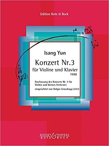 Konzert: Duofassung des Konzerts Nr. 3 für Violine und Orchester (1977). Violine und Klavier. Klavierauszug mit Solostimme.