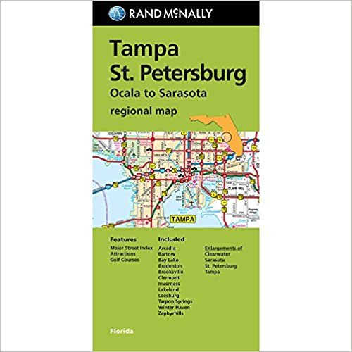 Rand McNally Tampa / St. Petersburg, Florida Bolge Haritasi: Ocala'dan Sarasota'ya