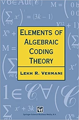 Elements of Algebraic Coding Theory (Chapman and Hall Mathematics Series)