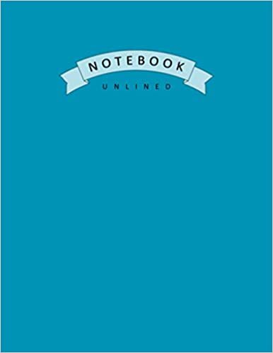 Unlined Notebook For Girls - Bondi Blue: Softcover, Plain, Unruled Notebook Journal - Large (Letter Size) - 110 Pages