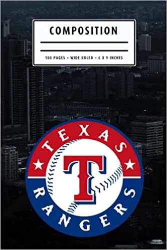 Composition: Texas Rangers Camping Trip Planner Notebook Wide Ruled at 6 x 9 Inches | Christmas, Thankgiving Gift Ideas | Baseball Notebook #6